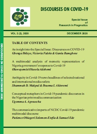 					View Vol. 2 No. 2 (2020): Special Issue: Discourses on COVID-19
				